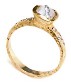 Diamond Octahedron Ring