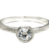 organic white gold diamond engagement ring