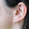 textured gold stud earrings