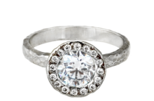 Diamond Halo Engagement Ring by Anouk Jewelry