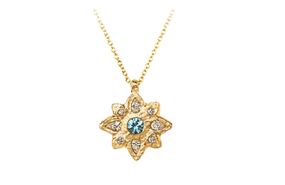 unique gold sapphire and diamonds pendant