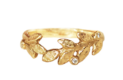 Golden Wreath with Diamonds • Anouk Jewelry