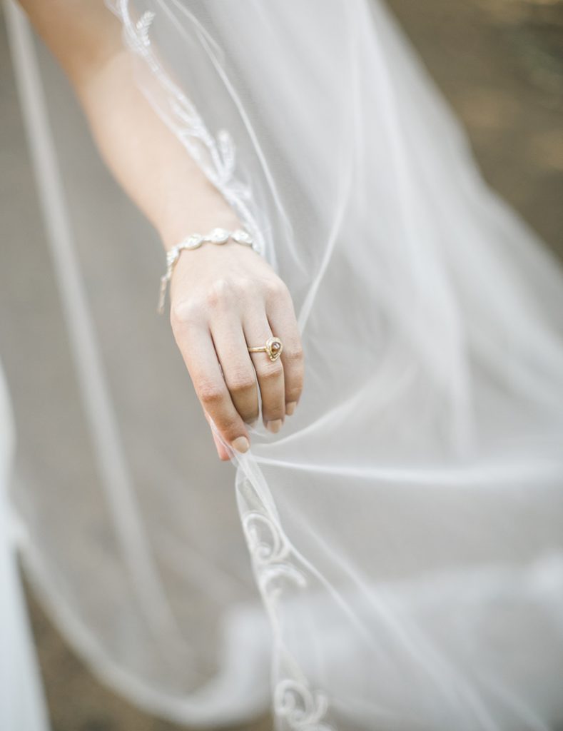 raw diamond halo ring