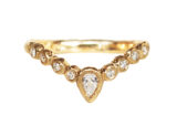 diamond tiara gold wedding band