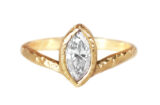 Diamond marquise engagement ring