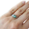 teal sapphire prong solitaire ring