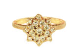 Vintage diamond ornate ring, hand made in Toronto
