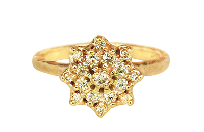 Vintage diamond ornate ring, hand made in Toronto