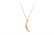 Crescent gold necklace, made in Toronto