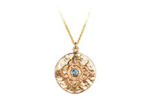 Gold Mandala inspired medallion necklace, made in Toronto