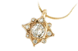 Custom Mandala necklace with diamonds