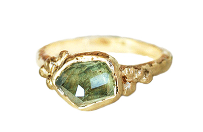 Custom bespoke Montana Sapphire ring made in Toronto, Canada