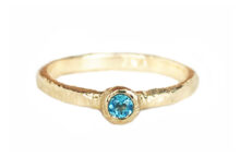 unique blue topaz gold ring