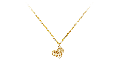 Little golden heart pendant made in Canada