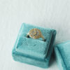oval signet ring with diamonds, celestial artisanal ring