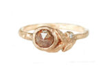 Alternative engagement peach diamond rose gold ring made in Canada