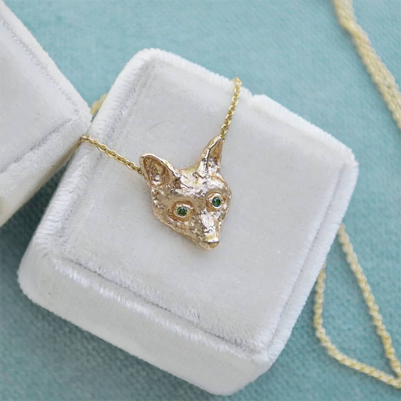 Animal spirit necklace little fox pendant