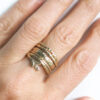 Nature inspired gold twig wedding band