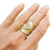 Mandala tourmaline and diamond ring