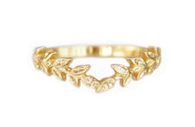 Curved textured gold leaf band