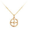 Medicine wheel gold pendant, indigenous symbol of health and healing