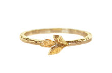 Nature inspired gold leaf band
