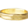 organic texture smooth gold wedding band, 4mm