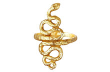 large golden serpent ring