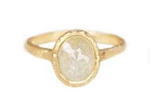 Rustic rosecut hazy diamond ring