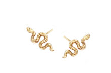 Golden serpent studs