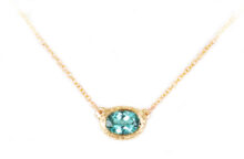 oval tourmaline gold necklace